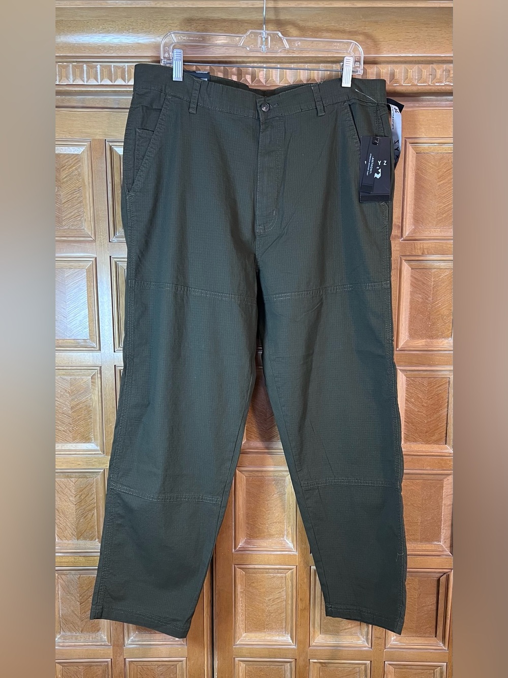 WXYZ MFG Co Stretch Ripstop Pants Mens 36x29 Olive Green Loose Fit Utility